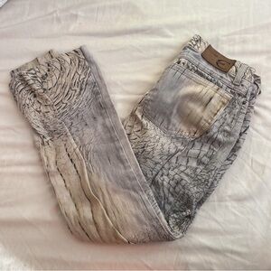 SOLD rare vintage just cavalli straight leg jeans low waisted low rise white